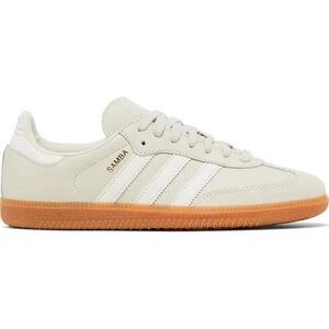 ADIDAS Samba OG size 8 in Aluminum and white with  Gum sole (Cream + White)